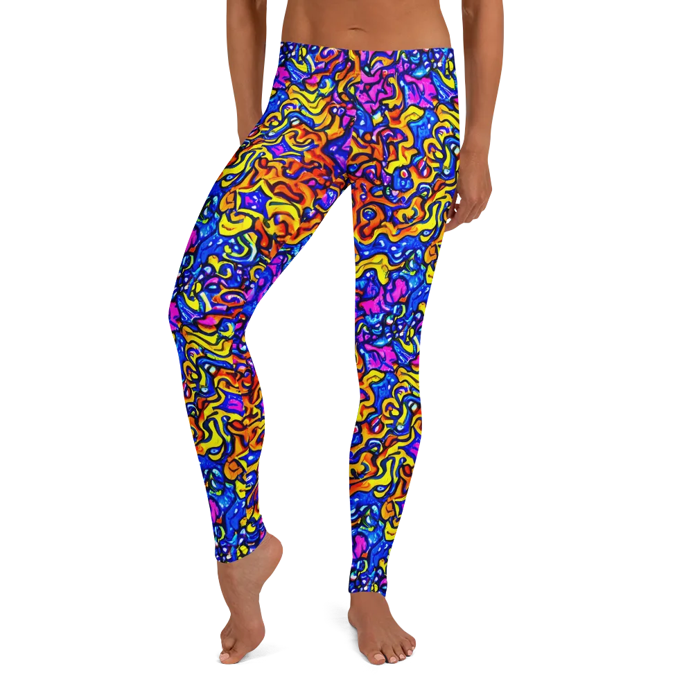 Saturated Whirl on Leggings — Front