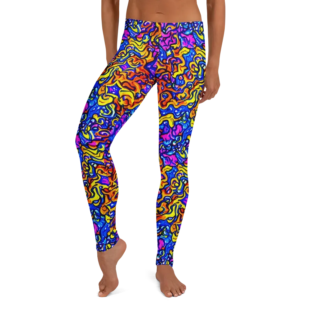 Saturated Whirl on Leggings — Front