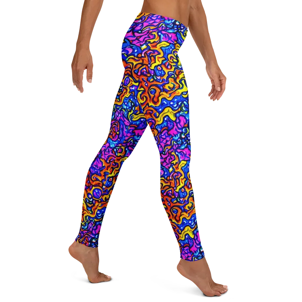 Saturated Whirl on Leggings — Right