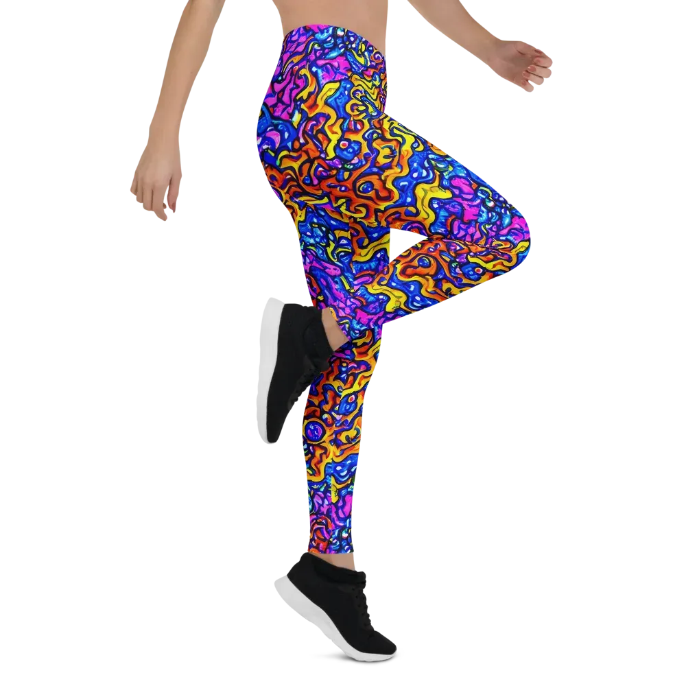 Saturated Whirl on Leggings — Right