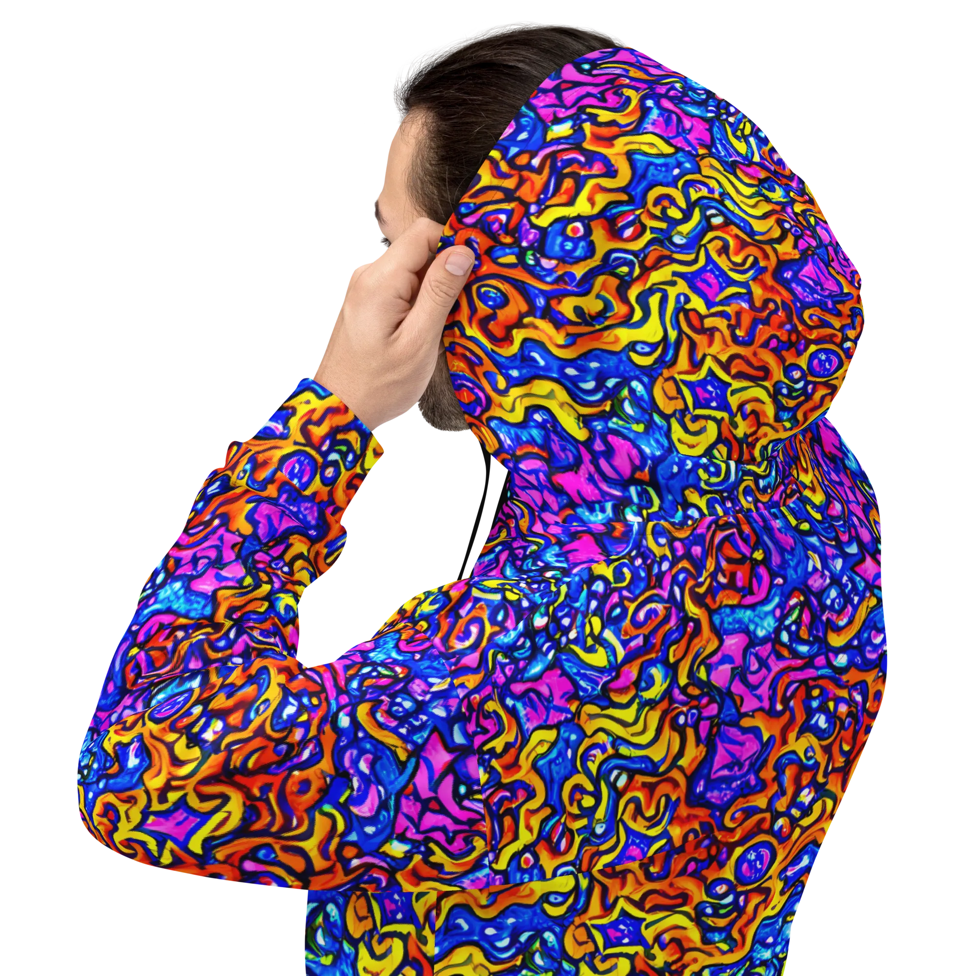 Saturated Whirl on Hoodie — Back