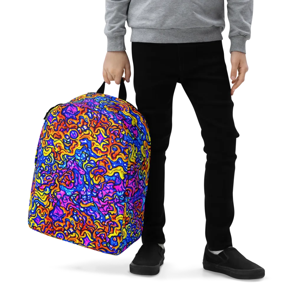 Saturated Whirl on Minimalist Backpack — Zoomed-in