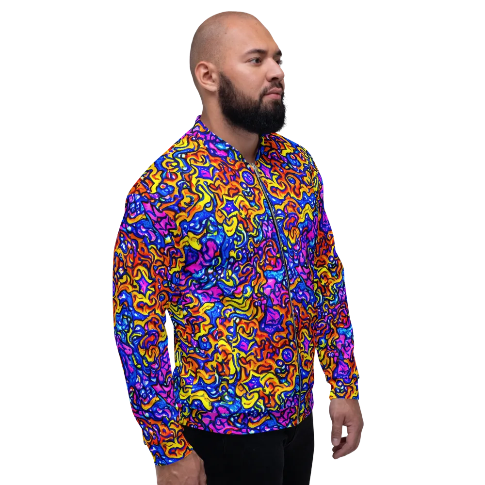 Saturated Whirl on Bomber Jacket — Right