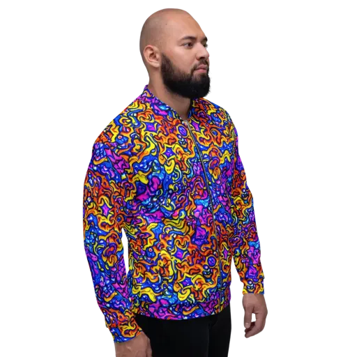 Saturated Whirl on a Bomber Jacket