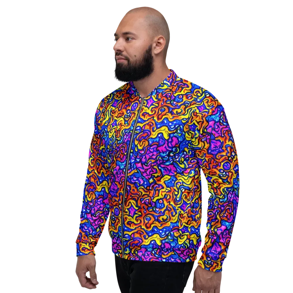 Saturated Whirl on Bomber Jacket — Left