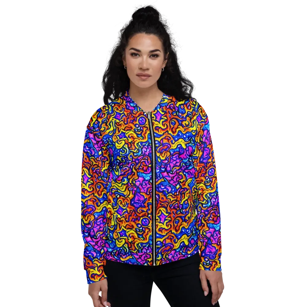 Saturated Whirl on Bomber Jacket — Front