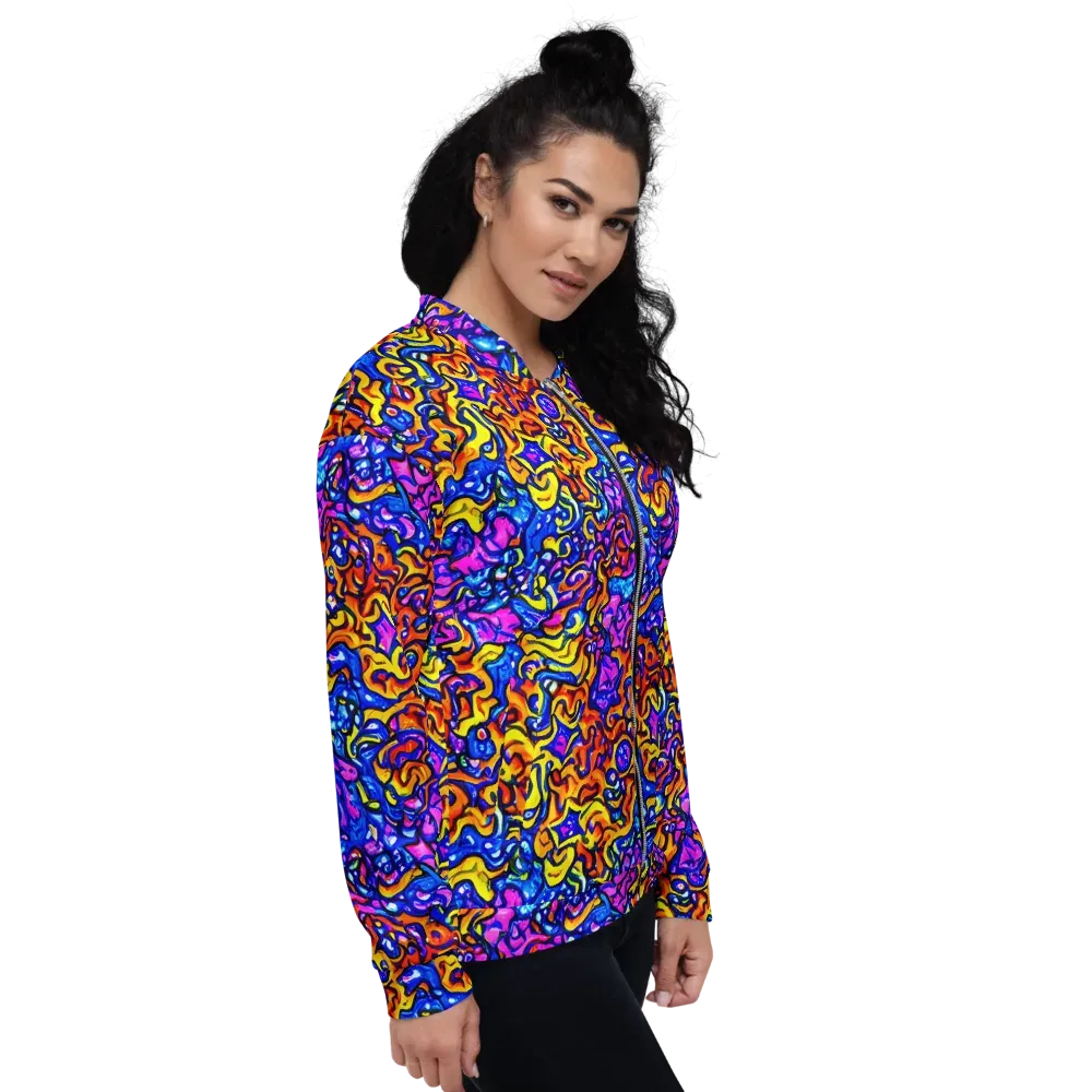 Saturated Whirl on Bomber Jacket — Right