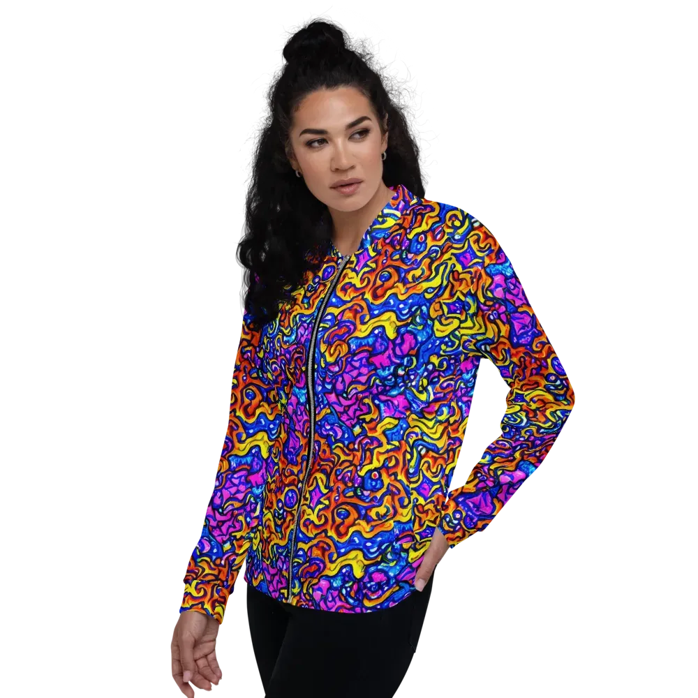 Saturated Whirl on Bomber Jacket — Left