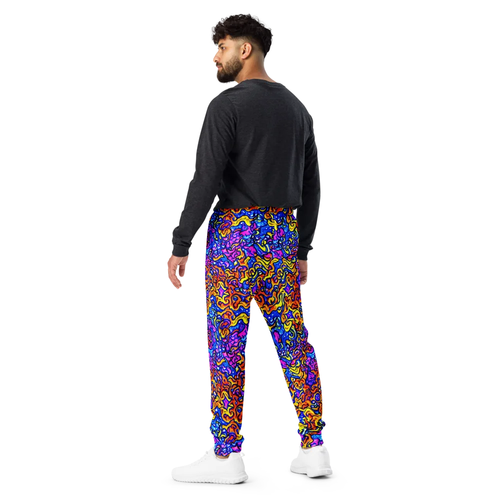 Saturated Whirl on Men's Joggers — Back