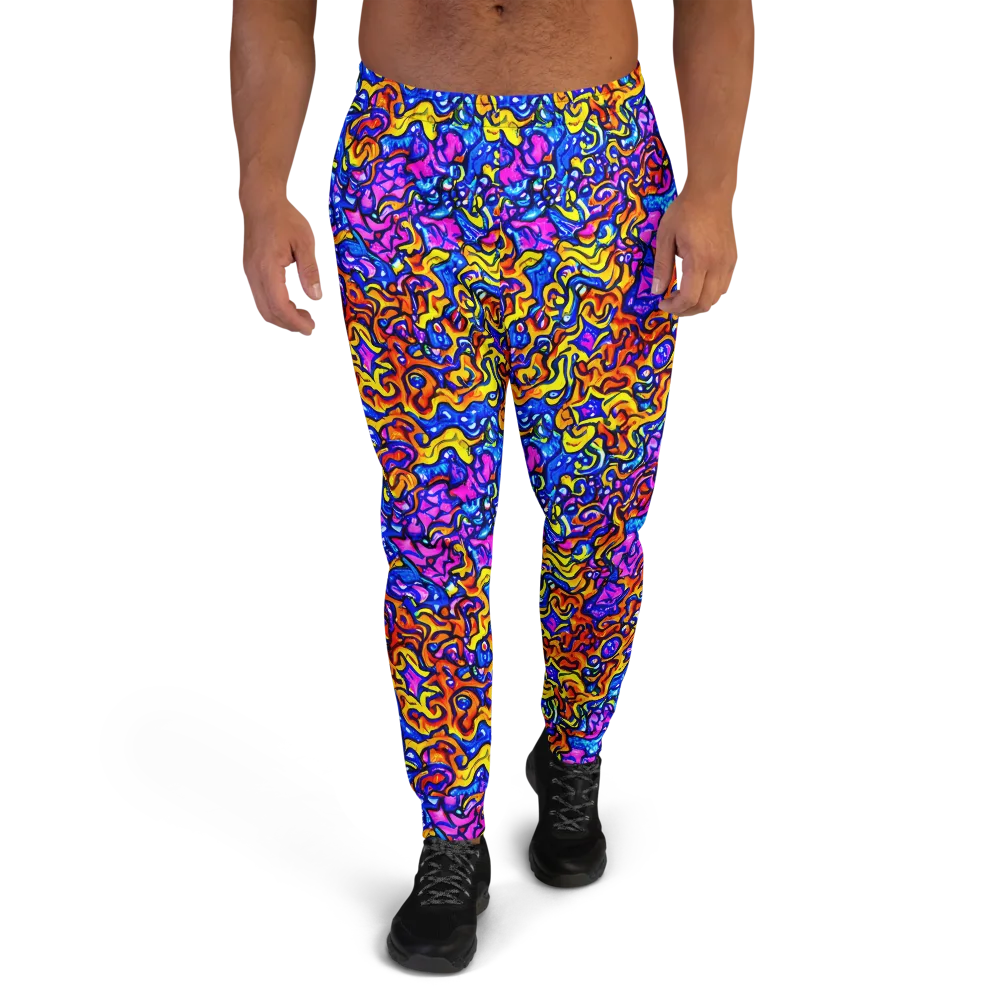 Saturated Whirl on Men's Joggers — Front