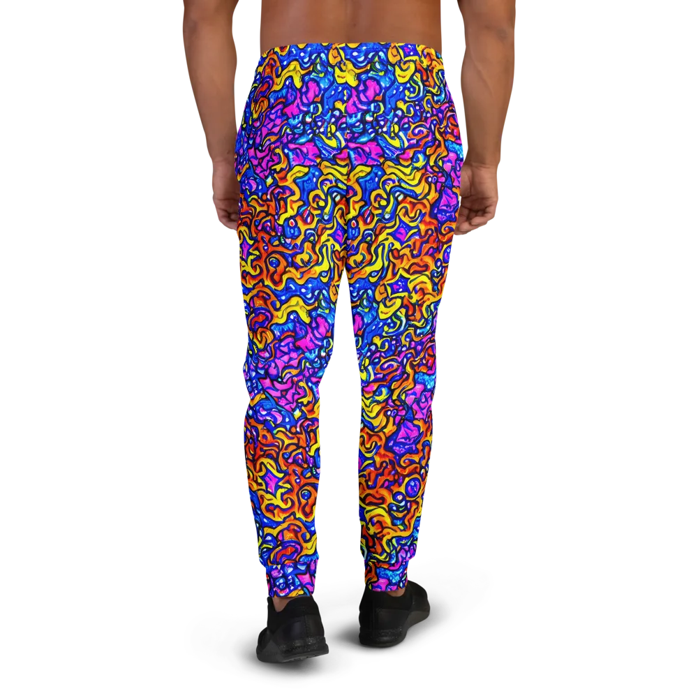 Saturated Whirl on Men's Joggers — Back