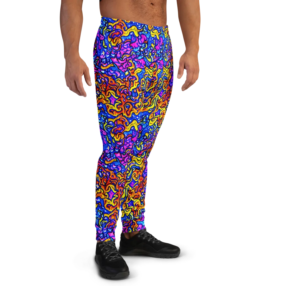 Saturated Whirl on Men's Joggers — Right