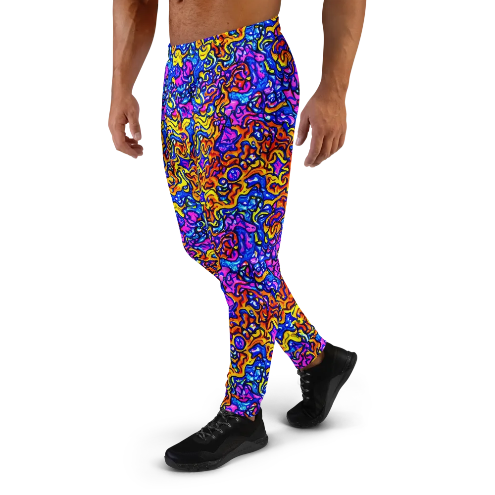 Saturated Whirl on Men's Joggers — Left