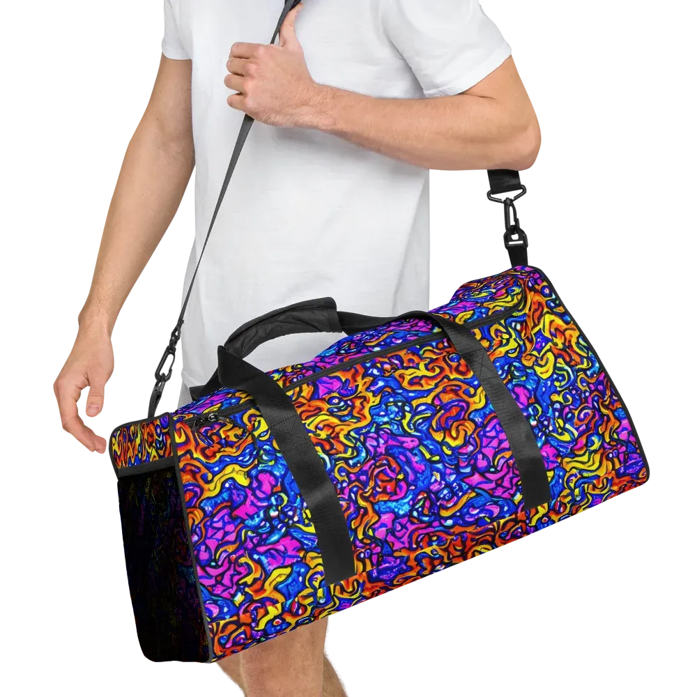 Saturated Whirl on Duffle Bag — Right Front