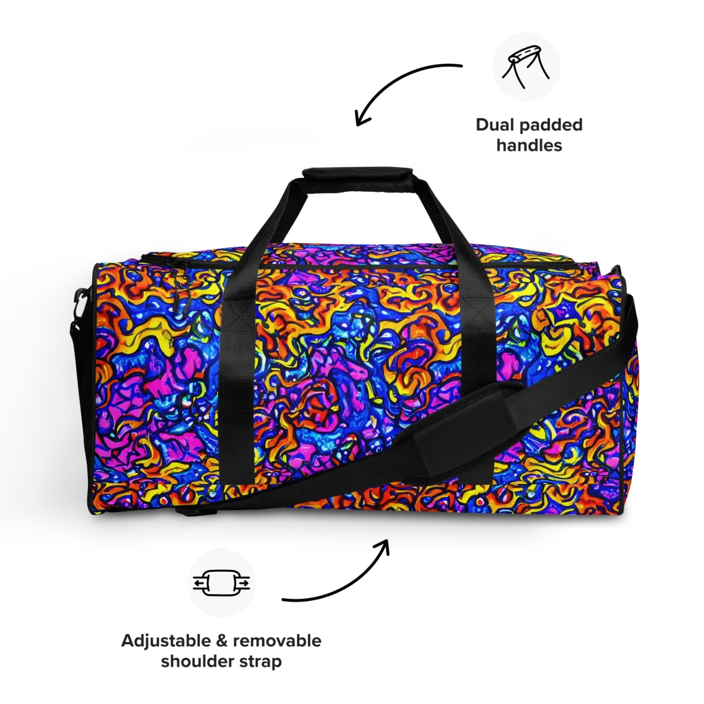 Saturated Whirl on Duffle Bag — Front