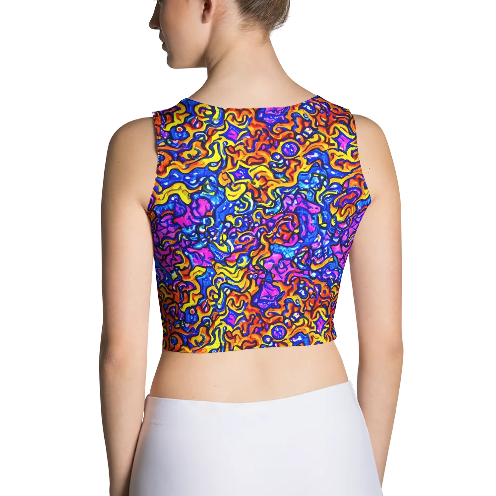 Saturated Whirl on Crop Top — Back