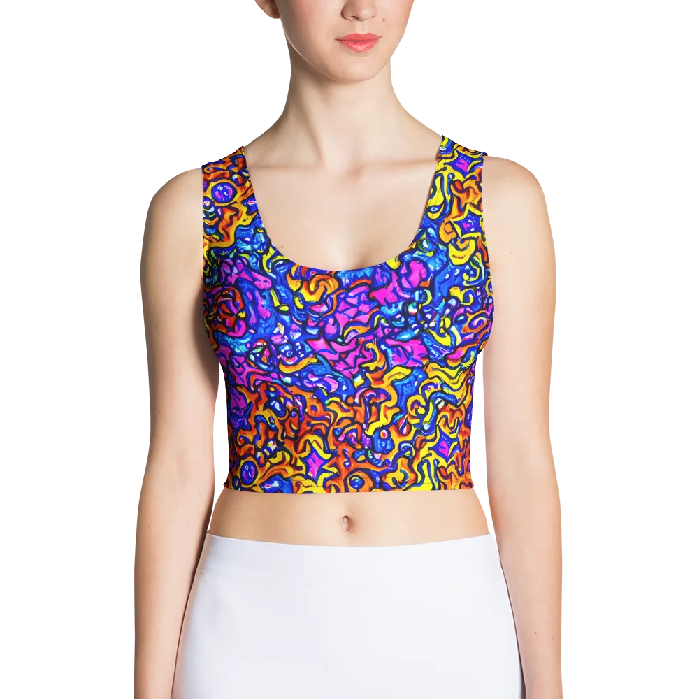Saturated Whirl on Crop Top — Front