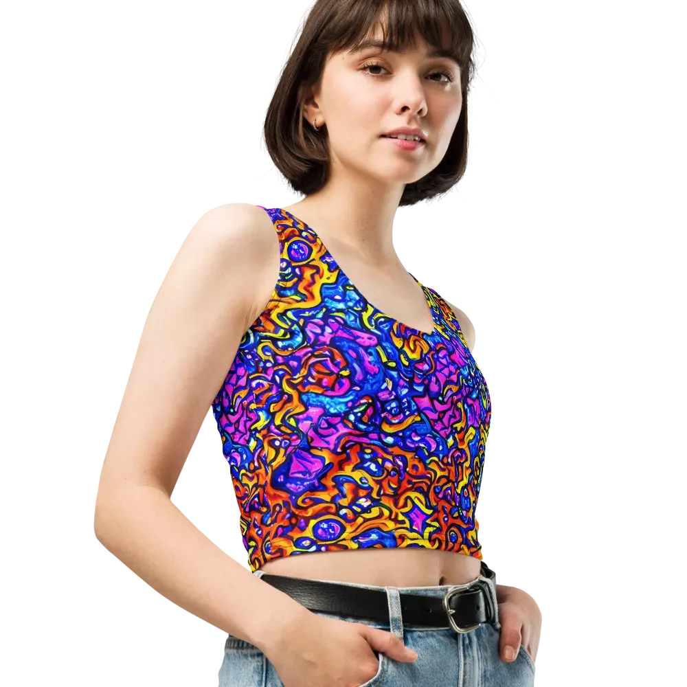 Saturated Whirl on Crop Top — Right Front