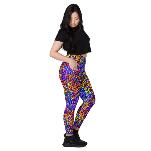 Saturated Whirl on a Leggings with Pockets