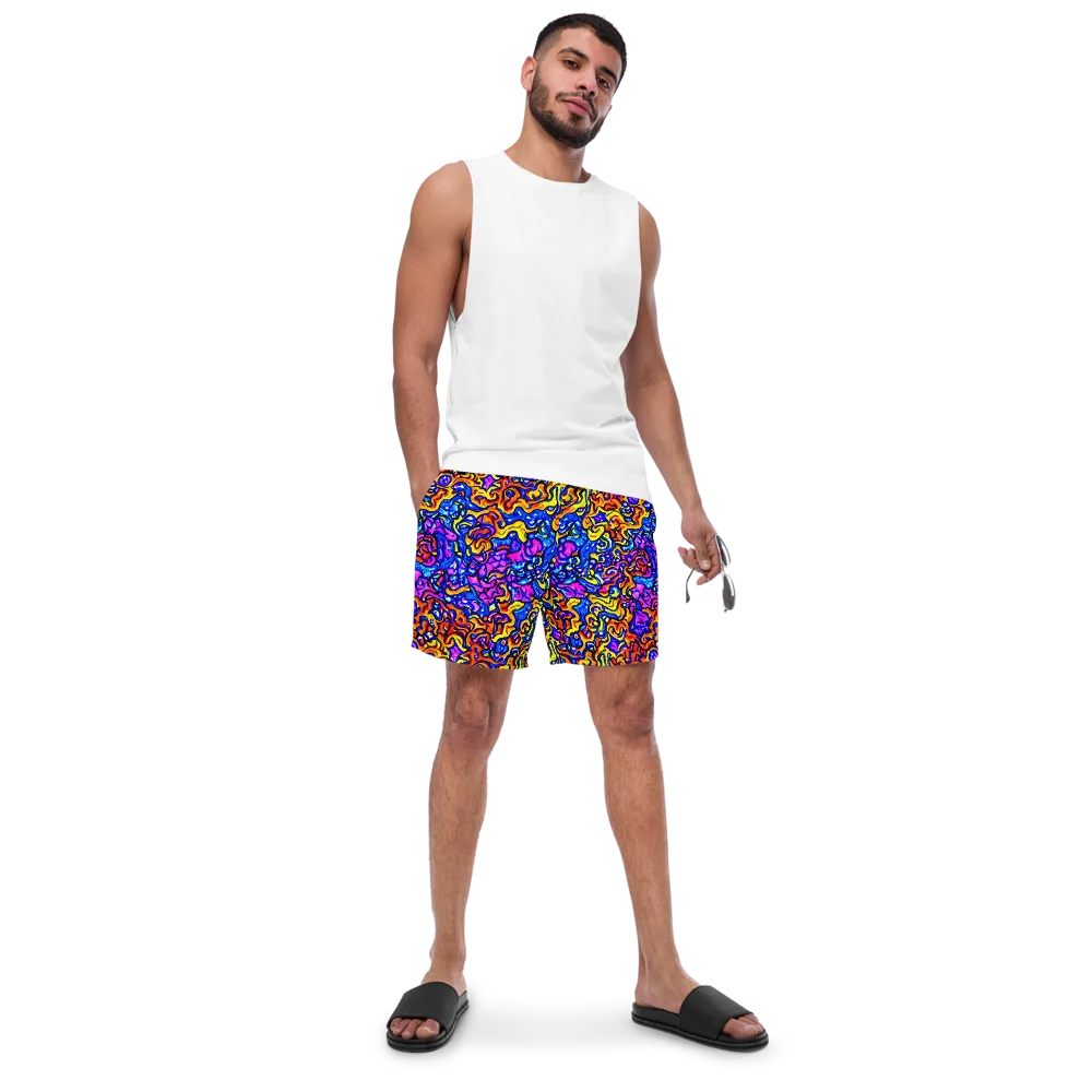 Saturated Whirl on Swim Trunks — Front