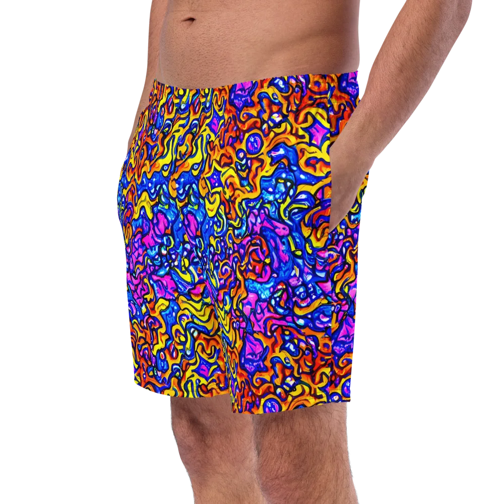 Saturated Whirl on Swim Trunks — Left Front
