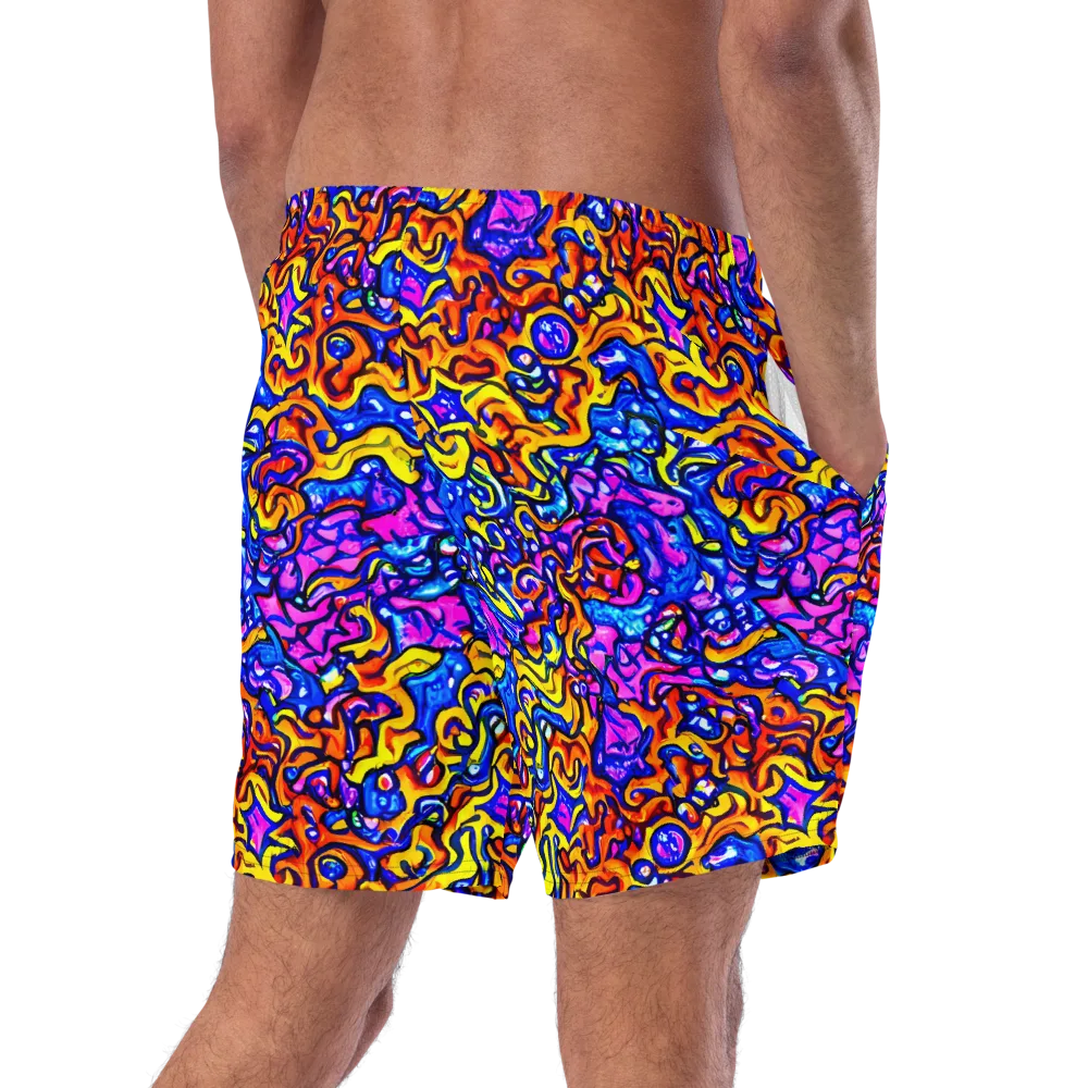 Saturated Whirl on Swim Trunks — Right Back
