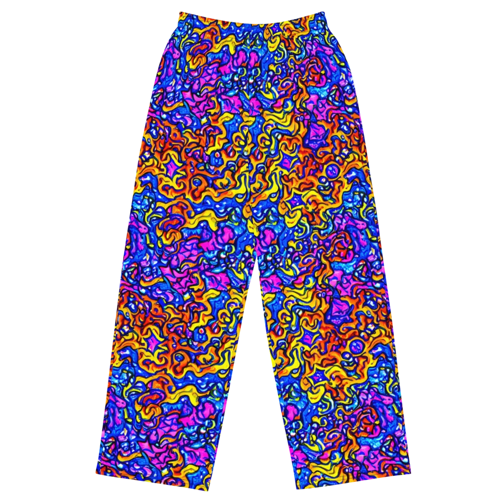 Saturated Whirl on Wide-Leg Pants — Front