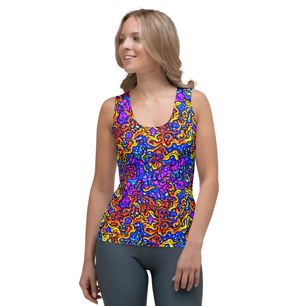Saturated Whirl on Women's Tank Top — Front