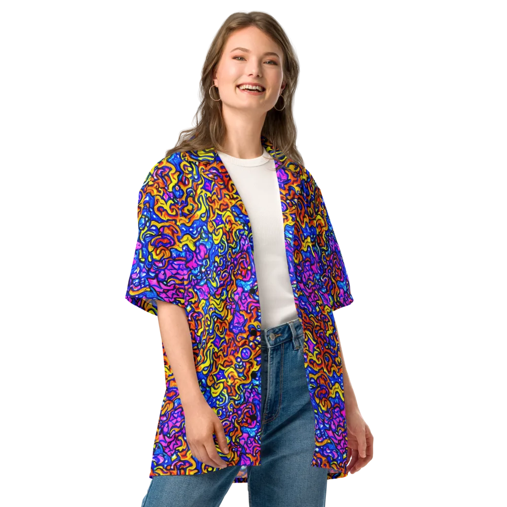 Saturated Whirl on Button Shirt — Front