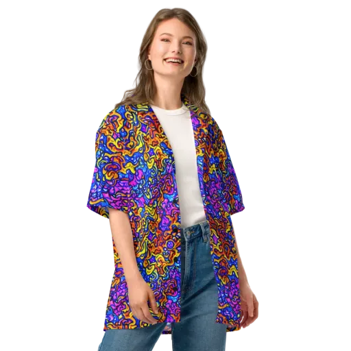 Saturated Whirl on a Button Shirt