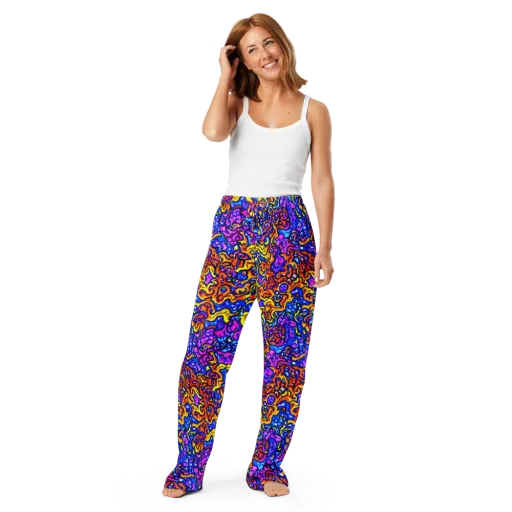 Saturated Whirl on a Women's Pajama Pants