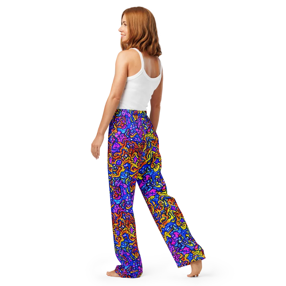 Saturated Whirl on Women's Pajama Pants — Back