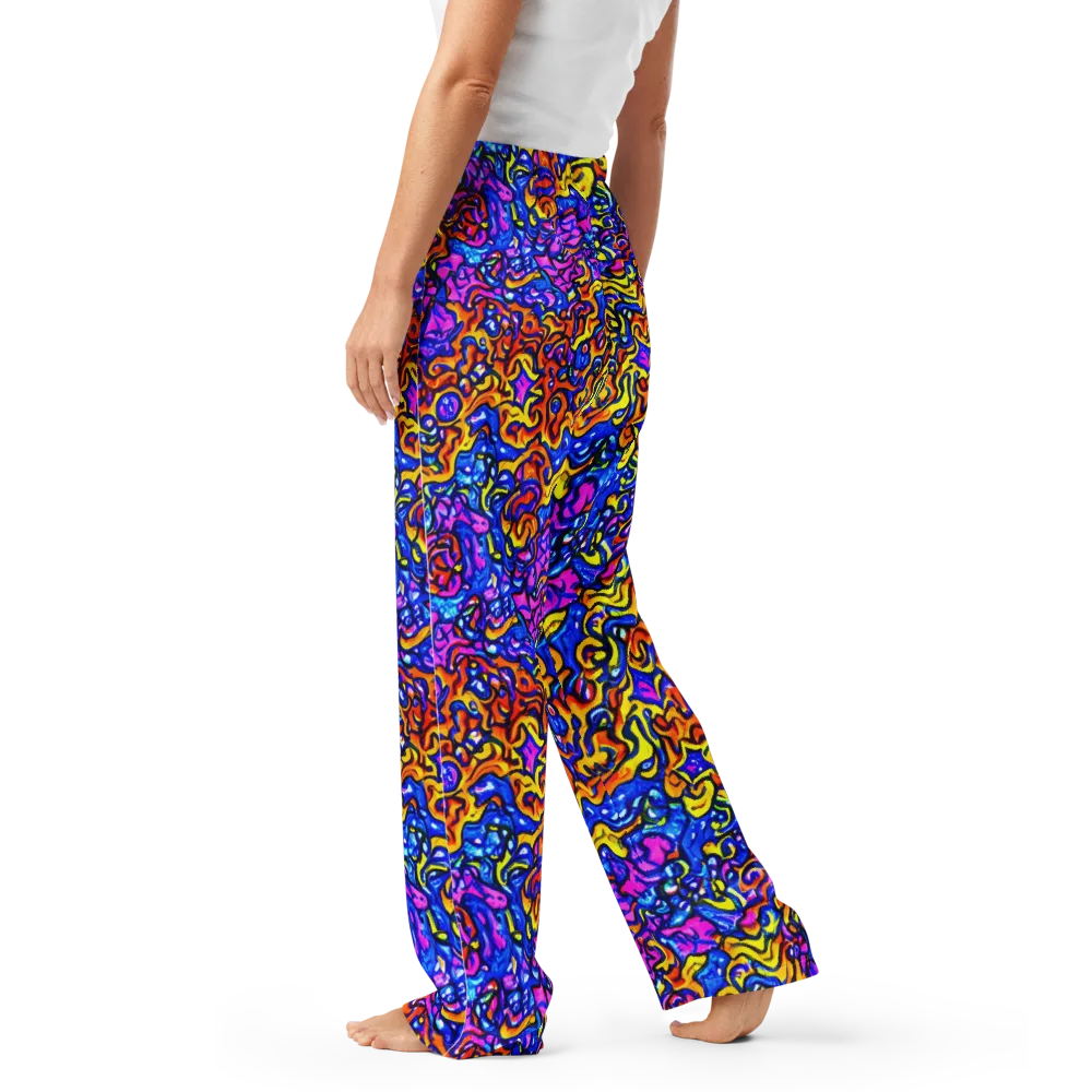 Saturated Whirl on Women's Pajama Pants — Left