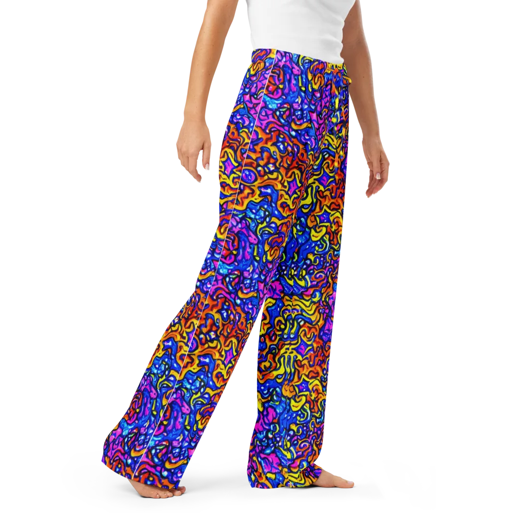 Saturated Whirl on Women's Pajama Pants — Right Front