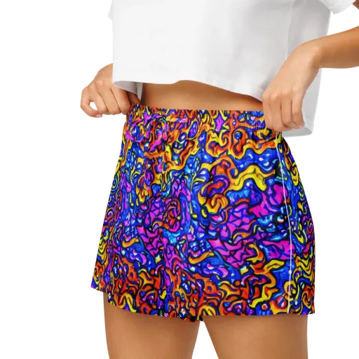 Saturated Whirl on a Women's Pajama Shorts