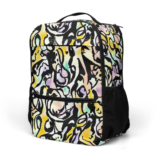 Pastel Ink Riot on a Utility Backpack