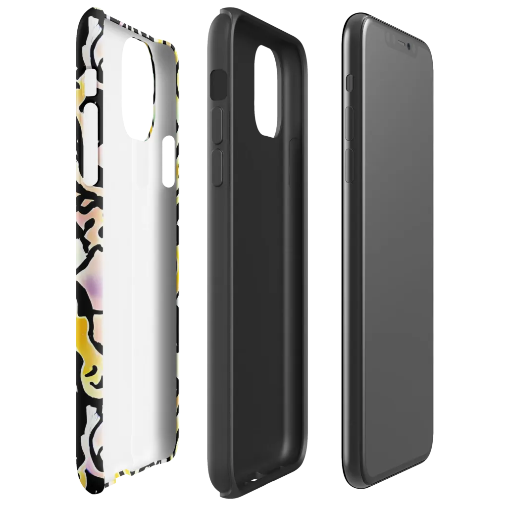 Pastel Ink Riot on Tough Case for iPhone® — Right