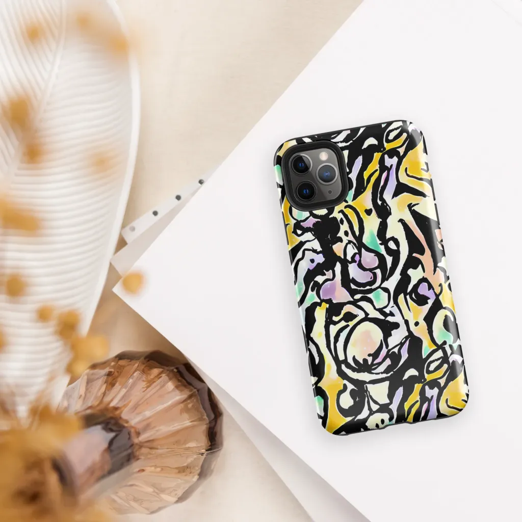 Pastel Ink Riot on Tough Case for iPhone® — Front