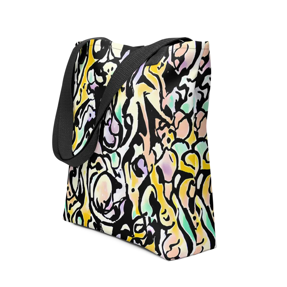 Pastel Ink Riot on Tote Bag — Front