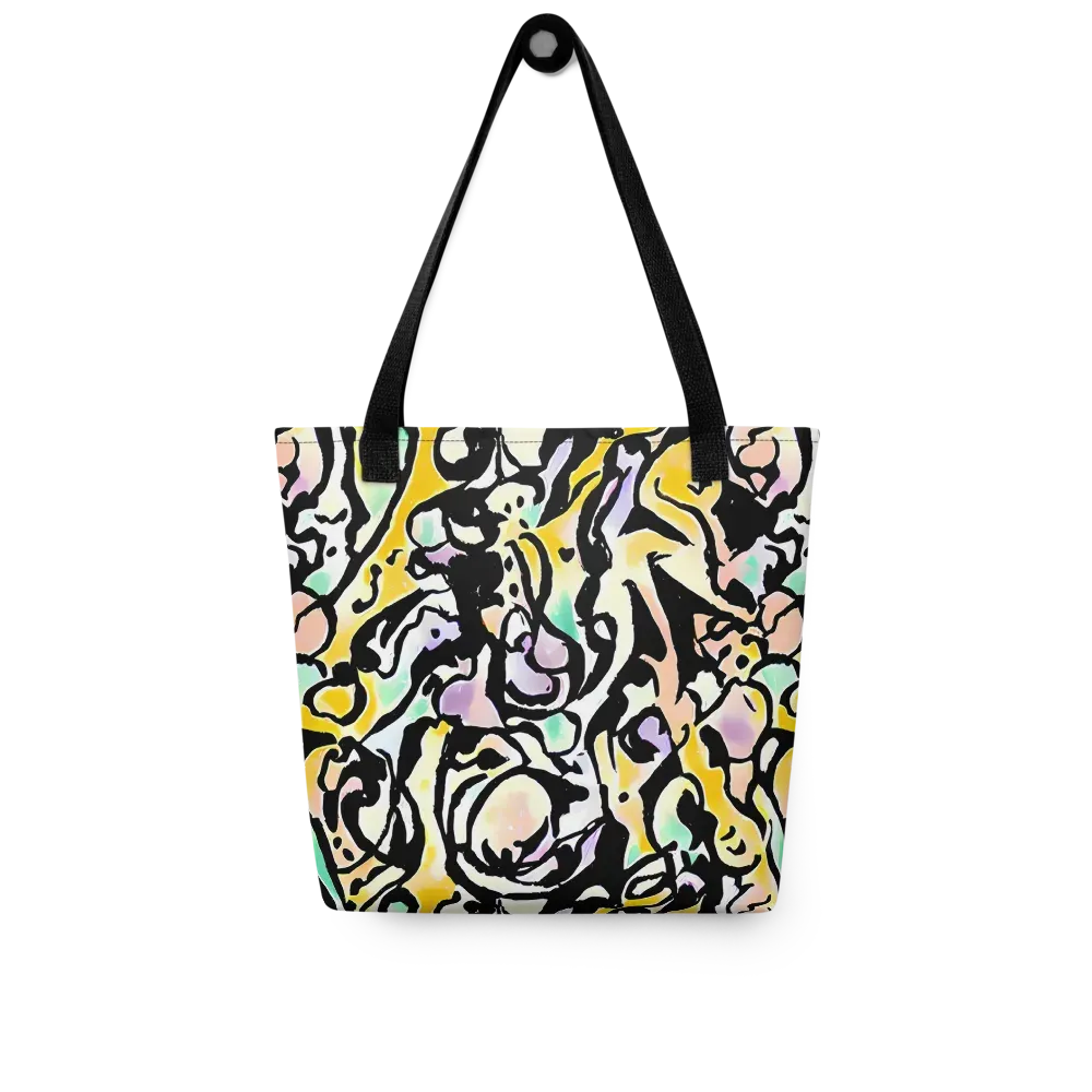 Pastel Ink Riot on Tote Bag — Front