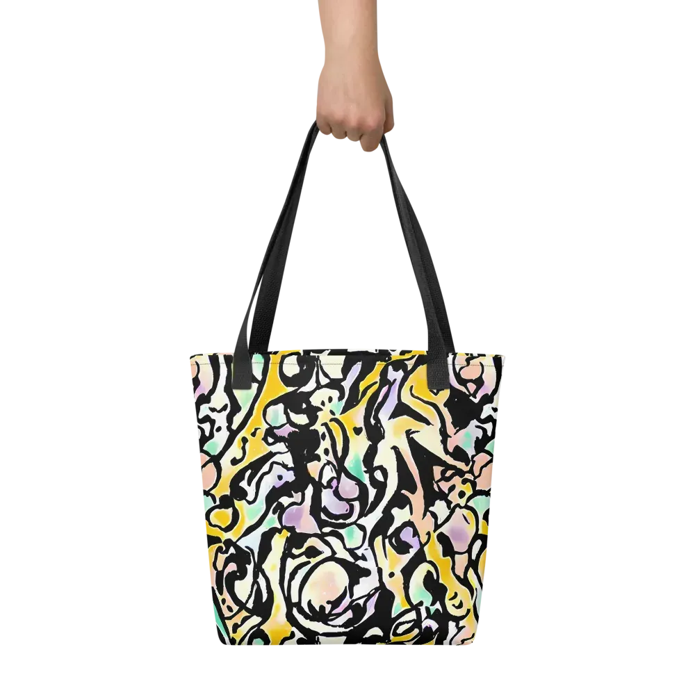 Pastel Ink Riot on Tote Bag — Front