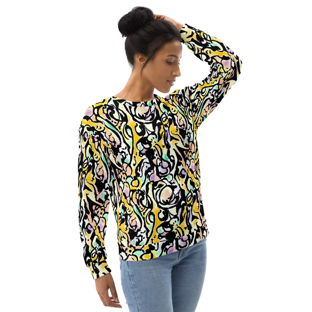 Pastel Ink Riot on Sweatshirt — Right Front