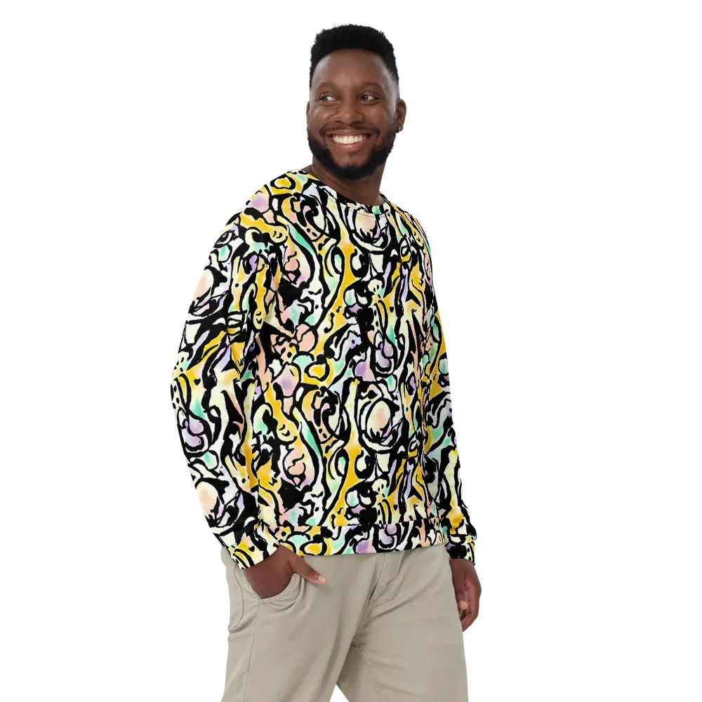 Pastel Ink Riot on Sweatshirt — Front