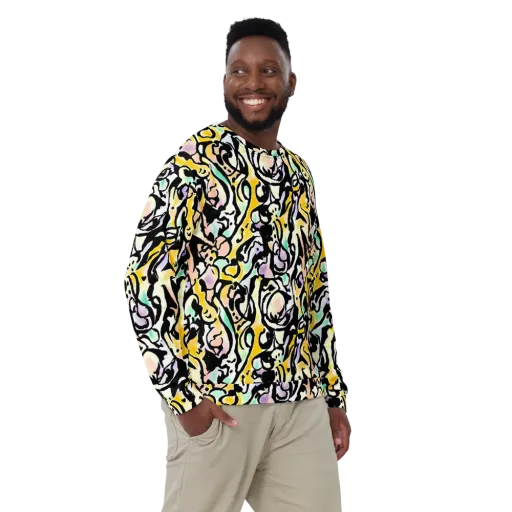 Pastel Ink Riot on a Sweatshirt