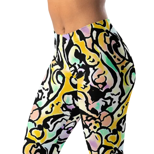 Pastel Ink Riot on a Leggings