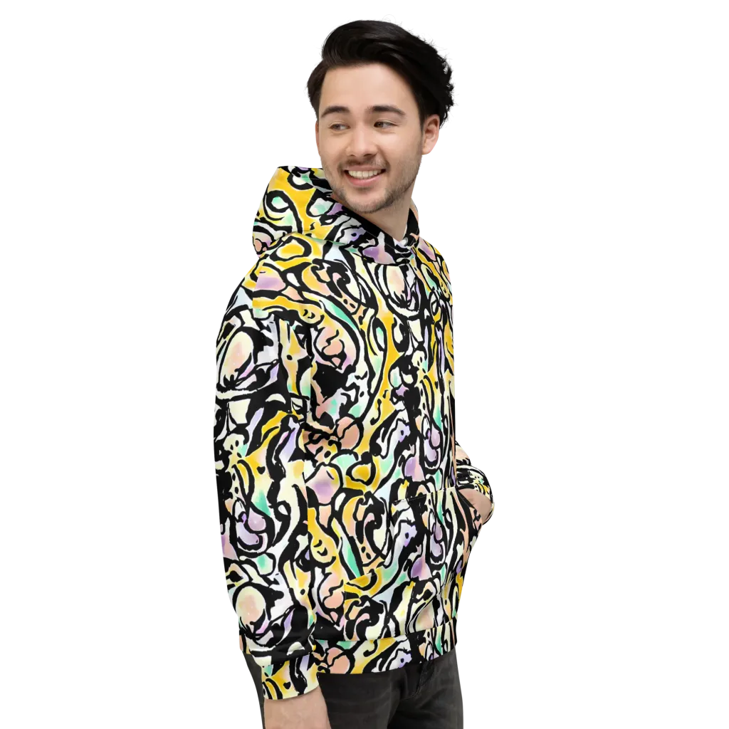 Pastel Ink Riot on Hoodie — Right