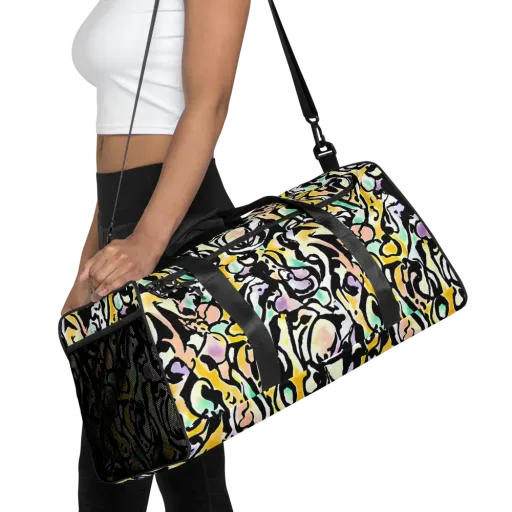 Pastel Ink Riot on a Duffle Bag