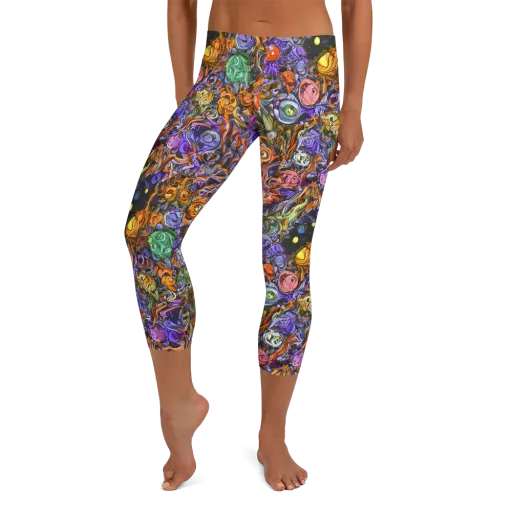 Chromatic Beasts on a Capri Leggings