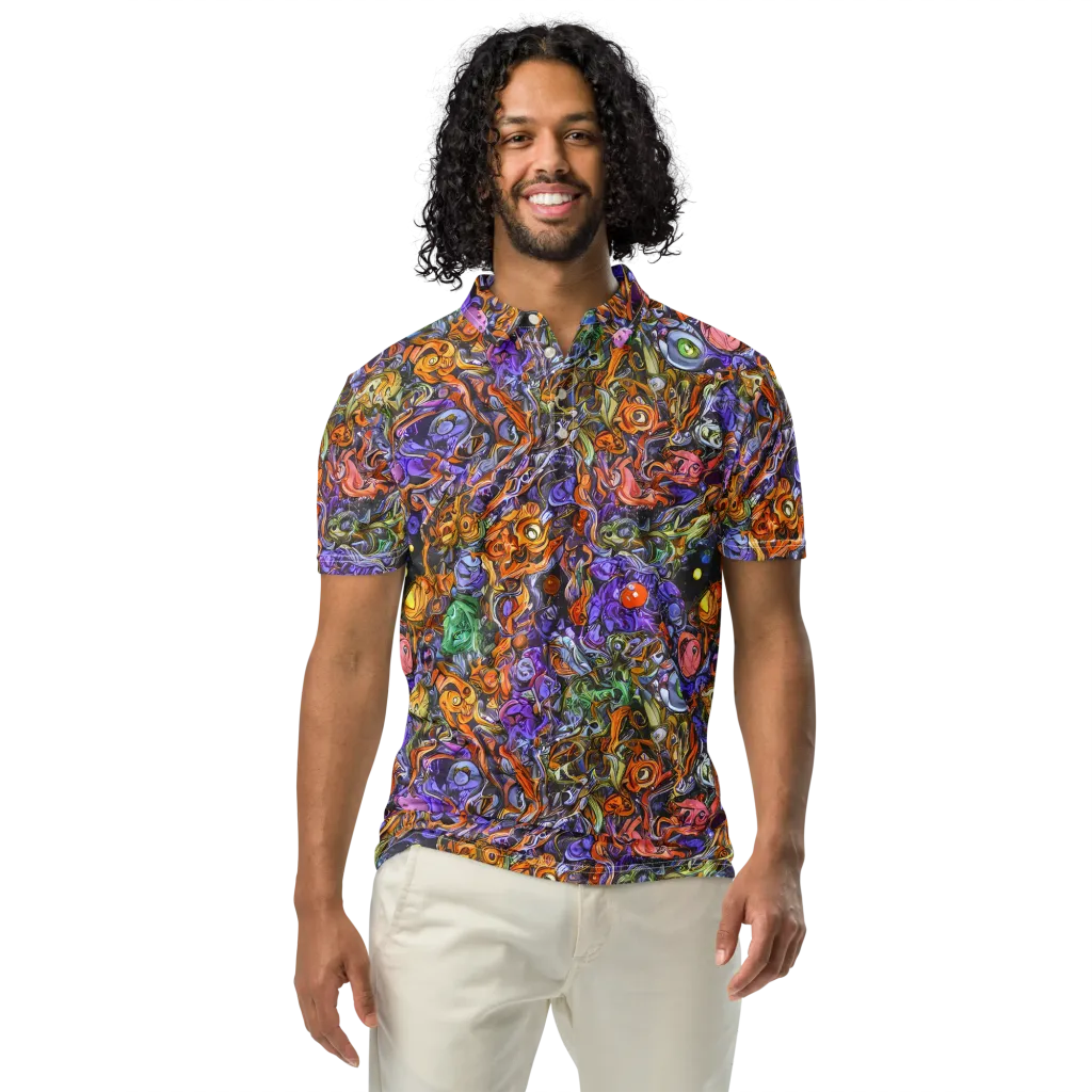Chromatic Beasts on Men's Slim Fit Polo Shirt — Front