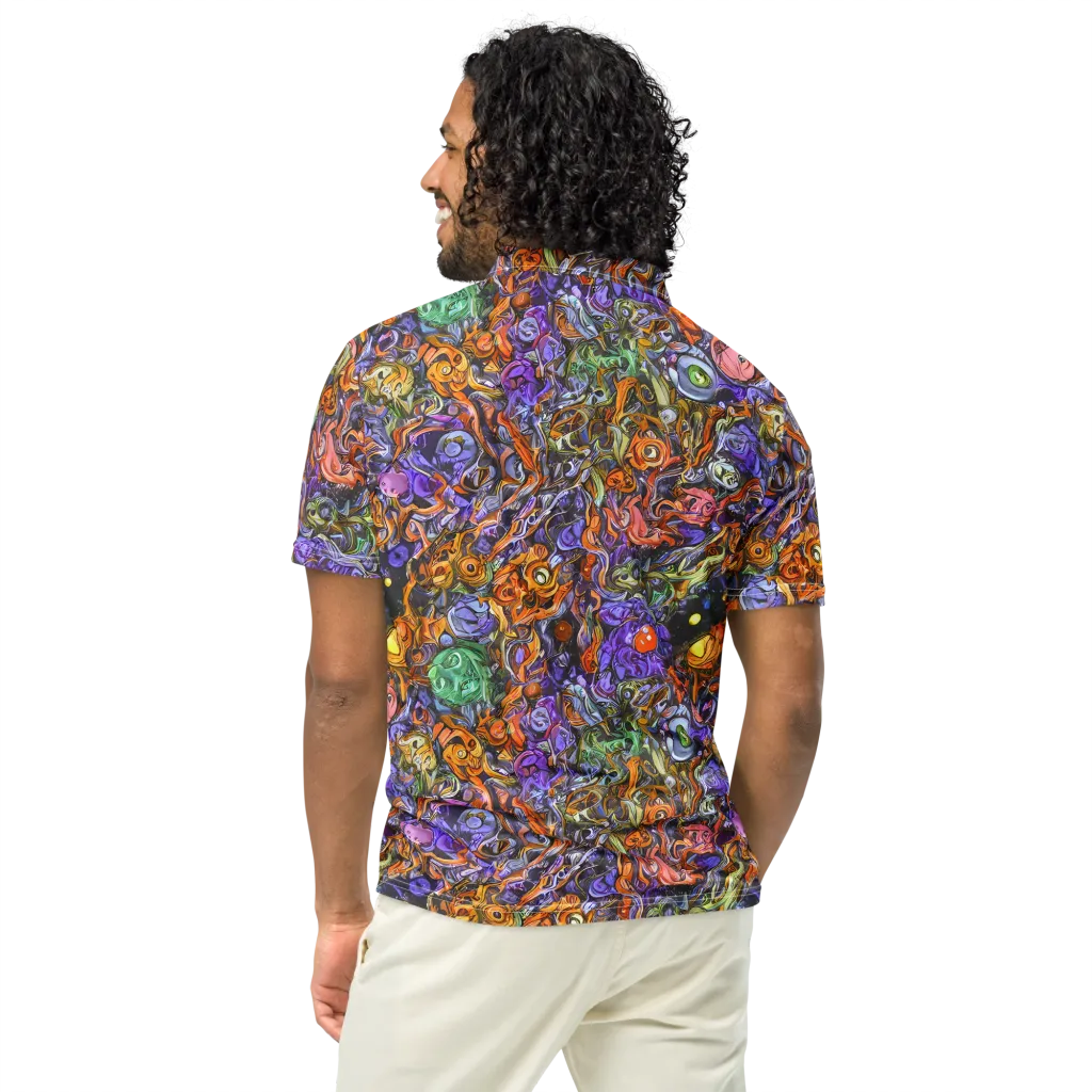 Chromatic Beasts on Men's Slim Fit Polo Shirt — Back